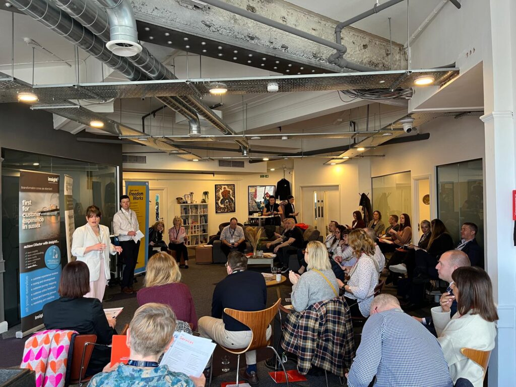 The Palace Workspace facilitating a Hastings Area Chamber of Commerce meeting